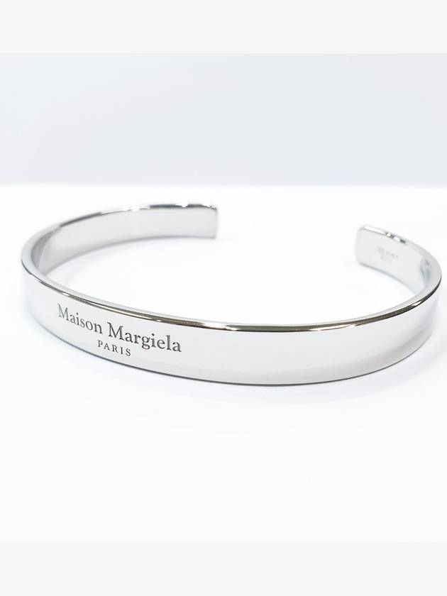 Engraving Logo Cuff Bracelet Silver - MAISON MARGIELA - BALAAN 4