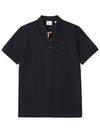 Men's Eddie Collar Short Sleeve Polo Shirt Black - BURBERRY - BALAAN 2