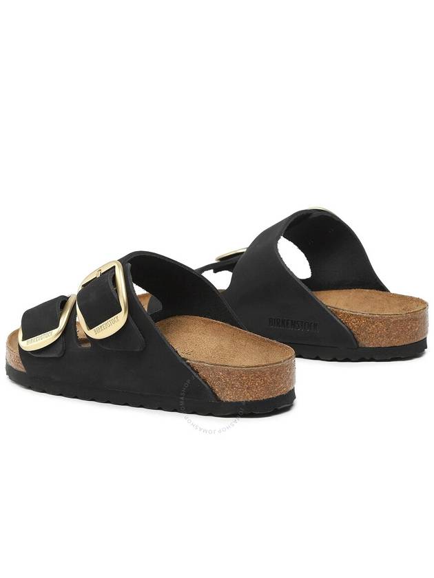 Arizona Big Buckle Nubuck Slippers Black - BIRKENSTOCK - BALAAN 3