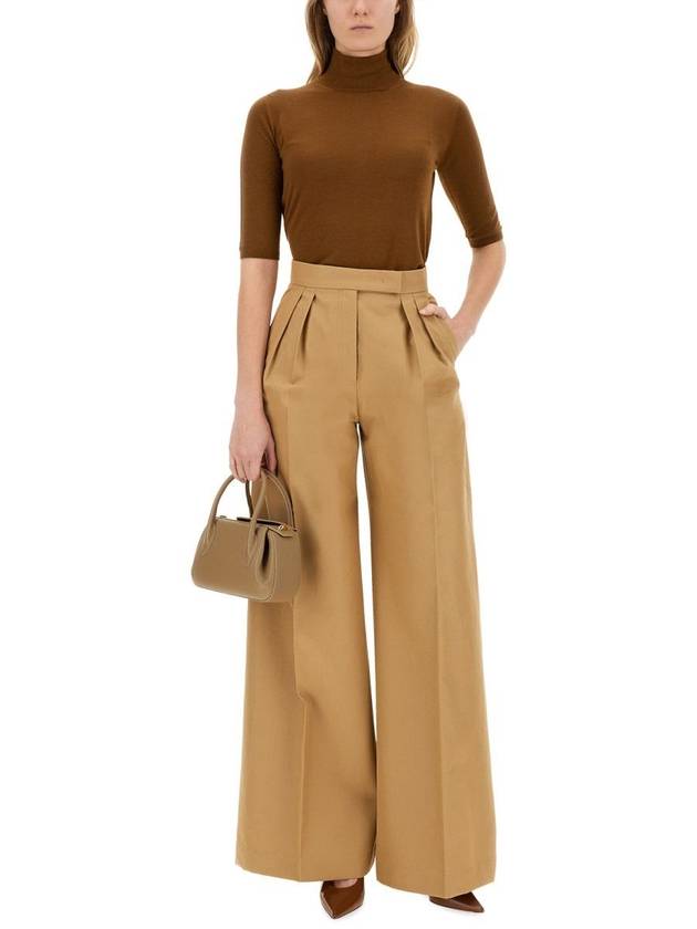 tan corte straight pants tobacco - MAX MARA - BALAAN 4