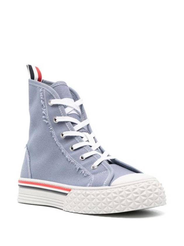 Women's RWB Striped High Top Sneakers Blue - THOM BROWNE - BALAAN 3