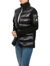 Padded Wool Cardigan Black - MONCLER - BALAAN 6