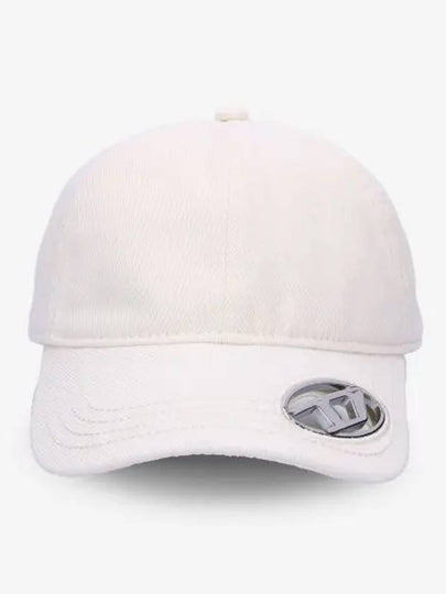 Logo Decorated Buckle Closure Cotton Baseball Ball Cap White - DIESEL - BALAAN 2