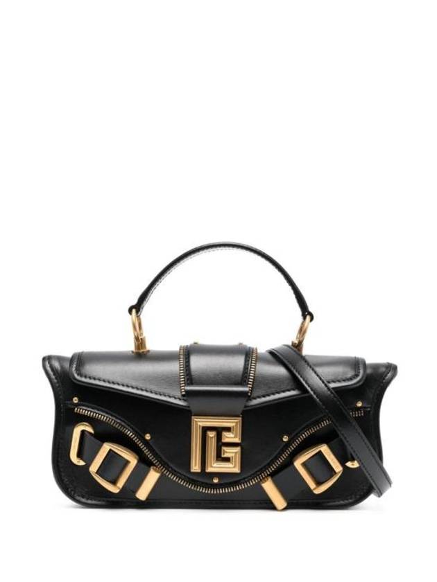 Leather Shoulder Bag Black - BALMAIN - BALAAN 1