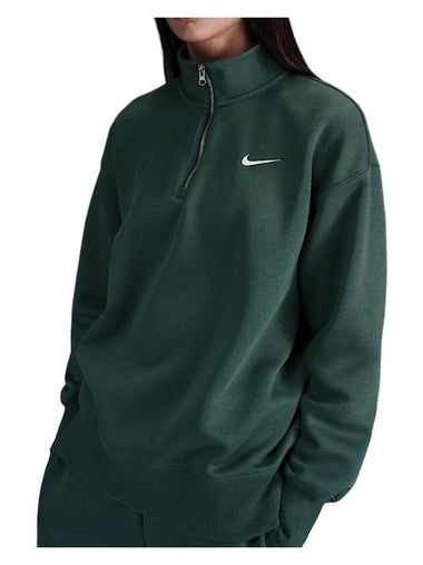 Sportswear Phoenix Fleece Oversized Quarter Zip Sweatshirt Vintage Green - NIKE - BALAAN 1