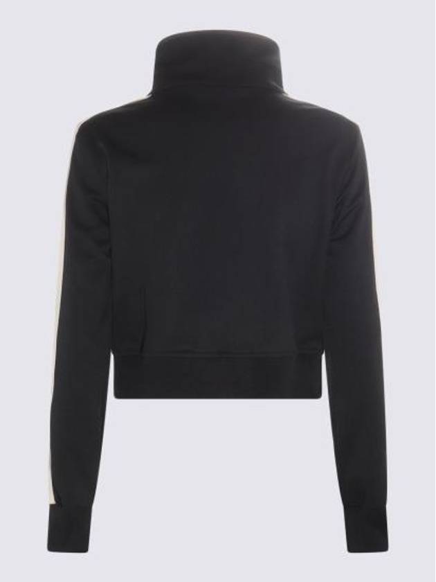 High Neck Track Jacket Black - PALM ANGELS - BALAAN 7