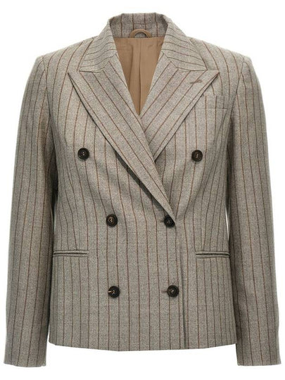 Pinstripe double-breasted blazer MD5777060C001 - BRUNELLO CUCINELLI - BALAAN 2