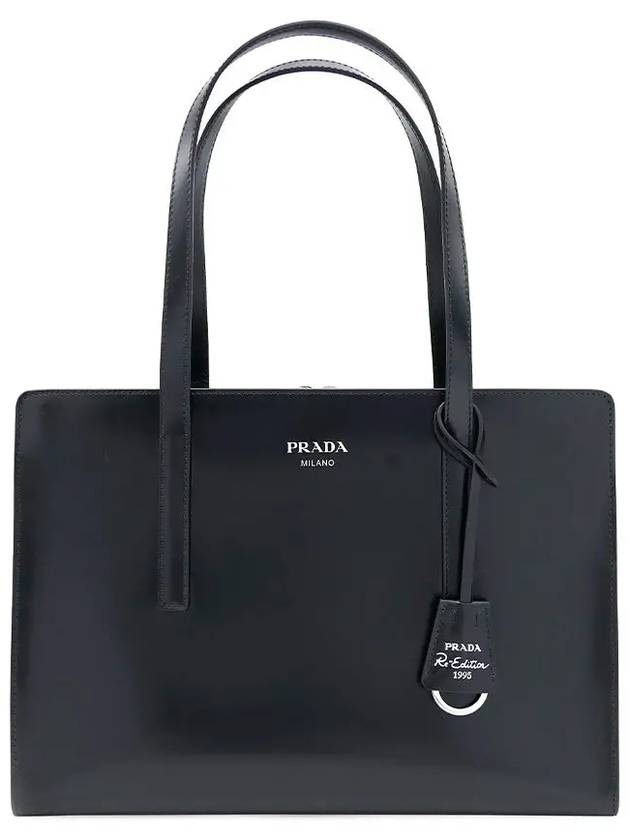 Re-Edition 1995 Medium Brushed Leather Hand Tote Bag Black - PRADA - BALAAN 2