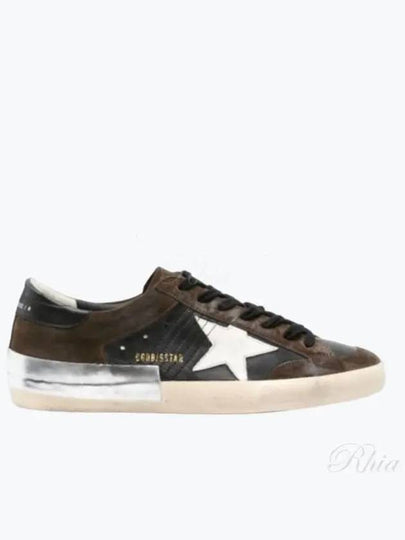 Superstar Suede Low Top Sneakers Black Brown - GOLDEN GOOSE - BALAAN 2