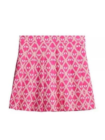 Golf Women's Adina Print Skirt Geo Fuchsia Purple - J.LINDEBERG - BALAAN 2