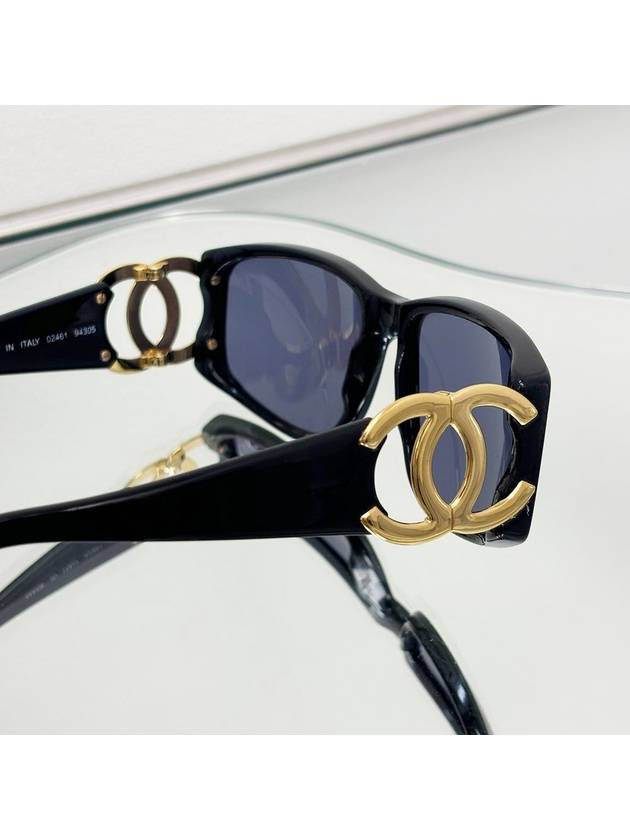 Gold CC Logo Black Tinted Sunglasses 3VCHA19540 - CHANEL - BALAAN 10