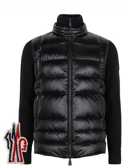 Men s logo lettering padded cardigan black - MONCLER - BALAAN 2