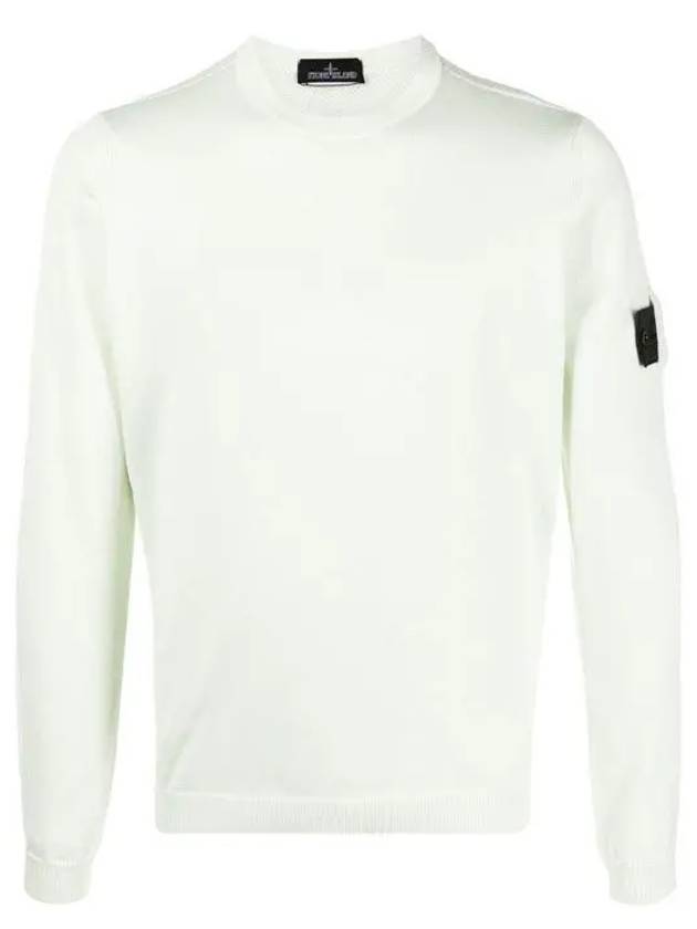 Men's Shadow Lens Wappen Knit Top White - STONE ISLAND - BALAAN 2