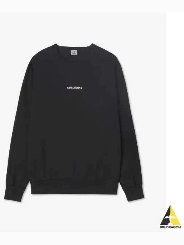 Light Fleece Logo Sweatshirt Black - CP COMPANY - BALAAN 2