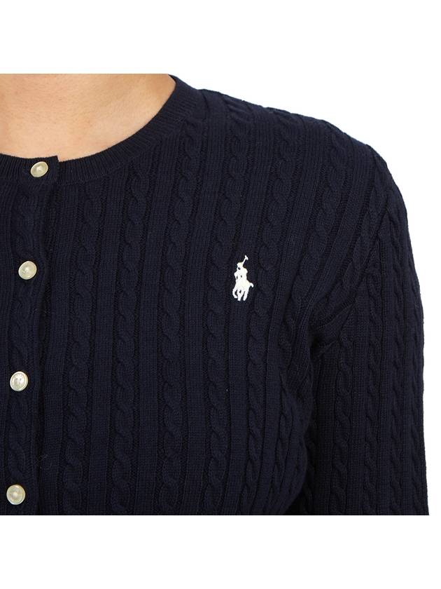 Mini Cable Cotton Cardigan Navy - POLO RALPH LAUREN - BALAAN 11