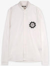 Men's Patch Long Sleeve Shirt White - BALMAIN - BALAAN 3