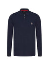 Men's Zebra Patch Long Sleeve Polo Shirt Navy - PAUL SMITH - BALAAN 1