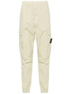 Stretch Cotton Tela Paracadute Cargo Straight Pants Pistachio - STONE ISLAND - BALAAN 1