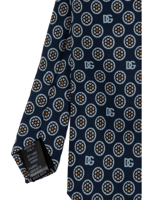 Dolce & Gabbana Silk Tie, Men's, Navy Blue - DOLCE&GABBANA - BALAAN 3