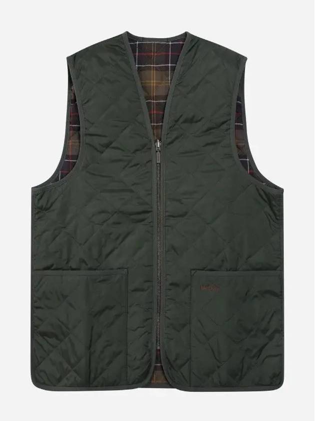 Quilted Waistcoat Zip In Liner Vest Olive - BARBOUR - BALAAN 3