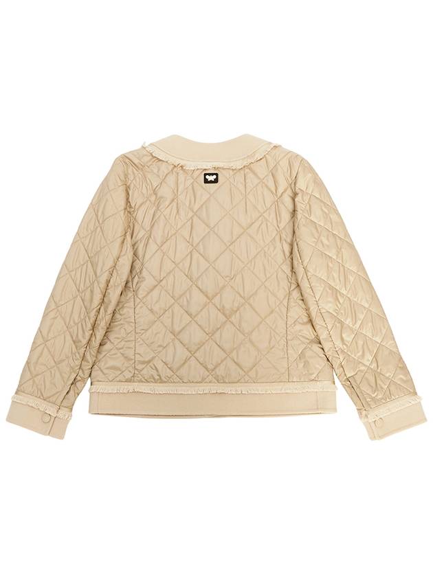 Ferro Short Quilted Fringing Jacket Beige - MAX MARA - BALAAN 3