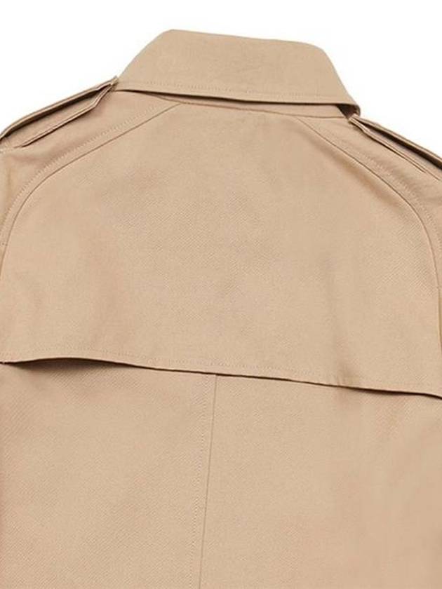 Greta Double Breasted Cotton Trench Coat Beige - A.P.C. - BALAAN 8