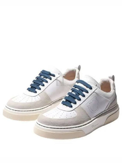 Logo Lace-Up Low Top Sneakers White - SALVATORE FERRAGAMO - BALAAN 2