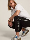 Side Star Logo Track Pants Black - GOLDEN GOOSE - BALAAN 4