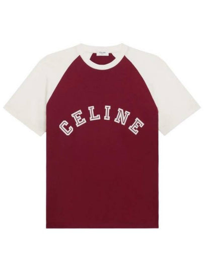 Vintage Burgundy White Flocking Tee RX003671Q CAD9 - CELINE - BALAAN 2