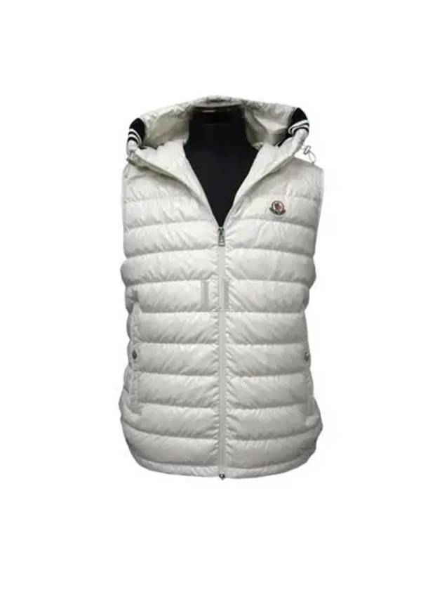 Clai Logo Patch Down Vest White - MONCLER - BALAAN 2