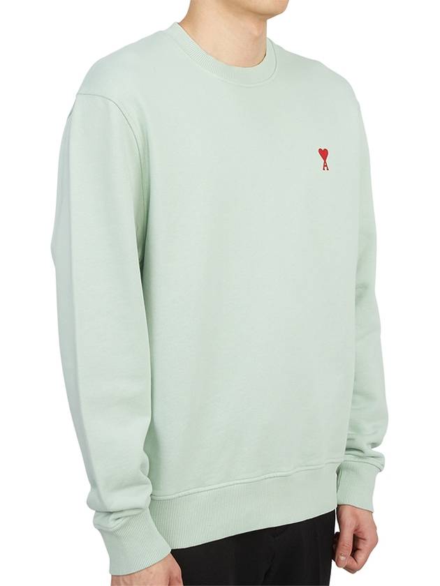 Small Heart Logo Sweatshirt Mint Green - AMI - BALAAN 6