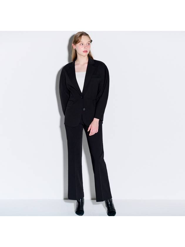 Volume Sleeve Tailored Jacket Bootcut Slacks Black - OPENING SUNSHINE - BALAAN 2