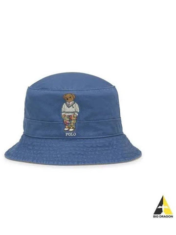 Polo Bear Twill Bucket Hat Navy - POLO RALPH LAUREN - BALAAN 1