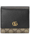 GG Marmont Medium Leather Card Wallet Black - GUCCI - BALAAN 2