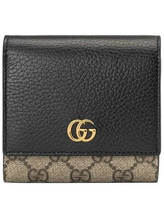 GG Marmont Medium Leather Card Wallet Black - GUCCI - BALAAN 2