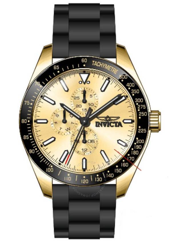 Invicta Aviator GMT Gold-tone Dial Men's Watch 38405 - INVICTA - BALAAN 1