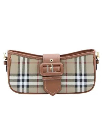 Buckle Strap Check Sling Shoulder Bag Beige - BURBERRY - BALAAN 2