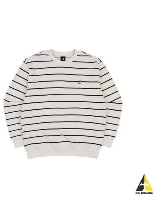 Classic logo striped sweatshirt 1757 Ivory - KANGOL - BALAAN 1