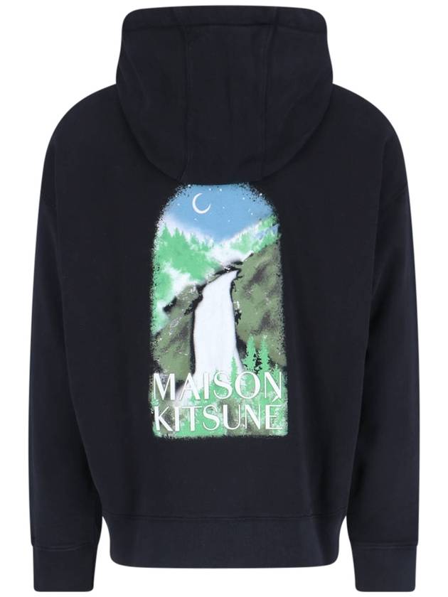 Waterfall Oversized Hoodie Black - MAISON KITSUNE - BALAAN 3