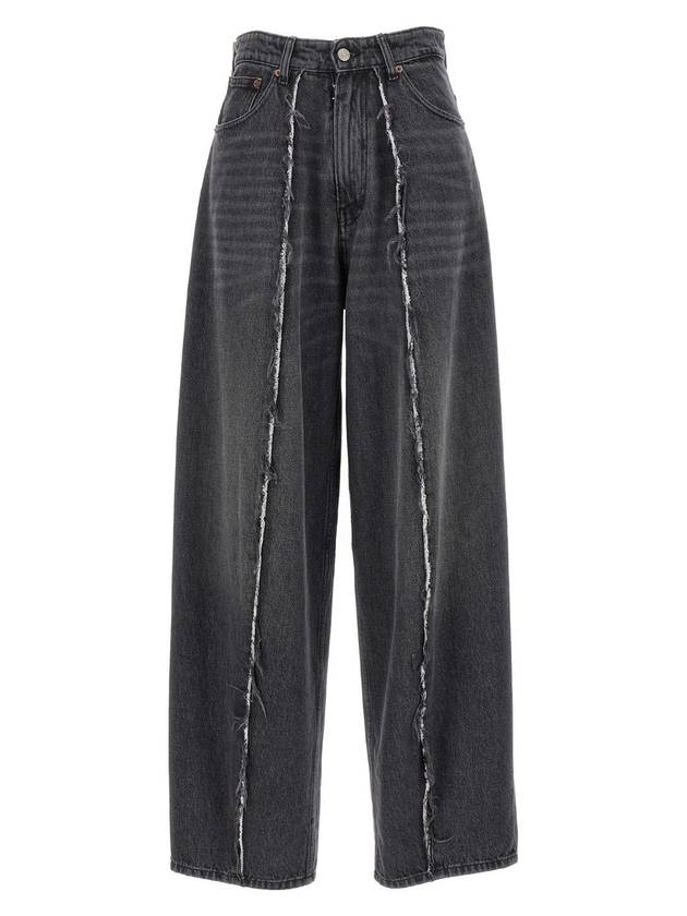 Gamba Ampia Striped Denim Cotton Wide Jean Grey - MAISON MARGIELA - BALAAN 1