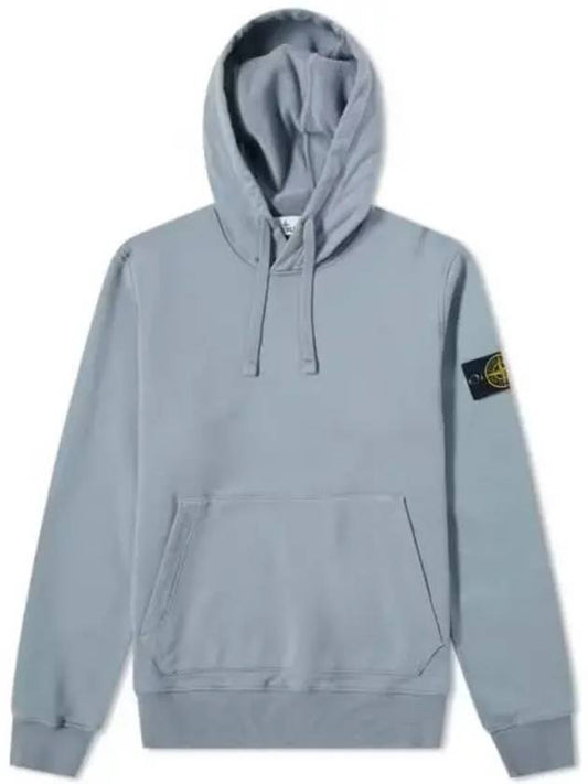 Wappen Patch Cotton Hoodie Blue - STONE ISLAND - BALAAN 2