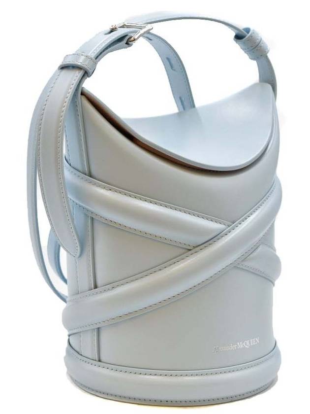 The Curve Small Bucket Bag Powder Blue - ALEXANDER MCQUEEN - BALAAN 4