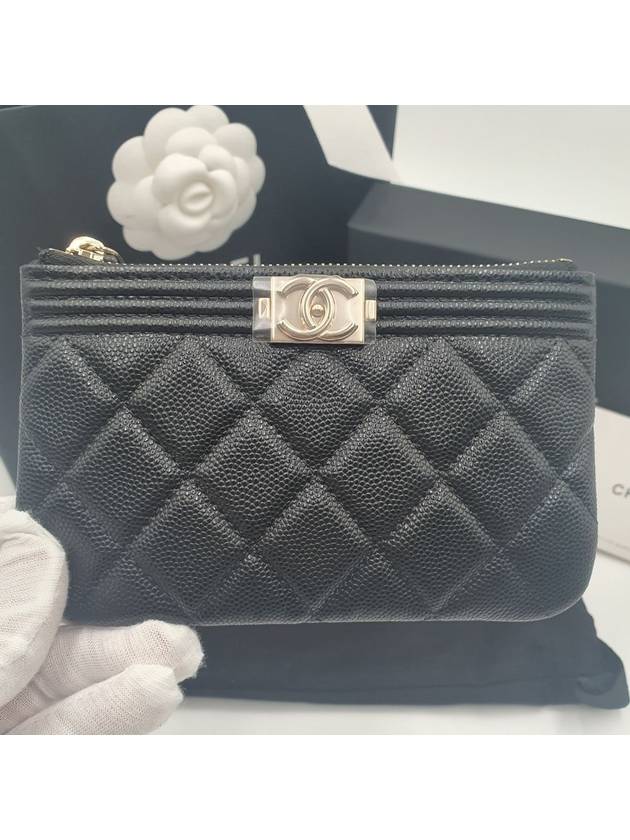 Boy Leather Mini Pouch Bag Black - CHANEL - BALAAN 6