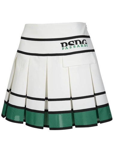 Color matching TAPE pleated skirt WH - PASSARDI - BALAAN 1