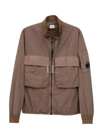 Flat Nylon Zip-Up Jacket Brown - CP COMPANY - BALAAN 2