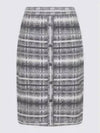 Tartan Check H Line Skirt Grey - THOM BROWNE - BALAAN 2