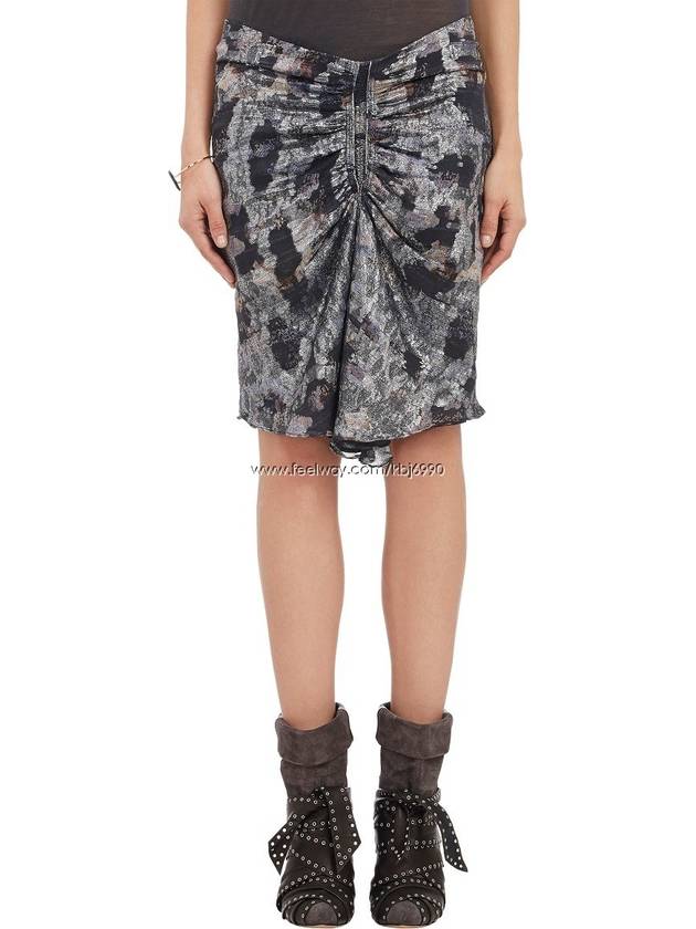 Women's Drape Shirring Pleated Skirt JU033714H028I 02FK - ISABEL MARANT - BALAAN 6