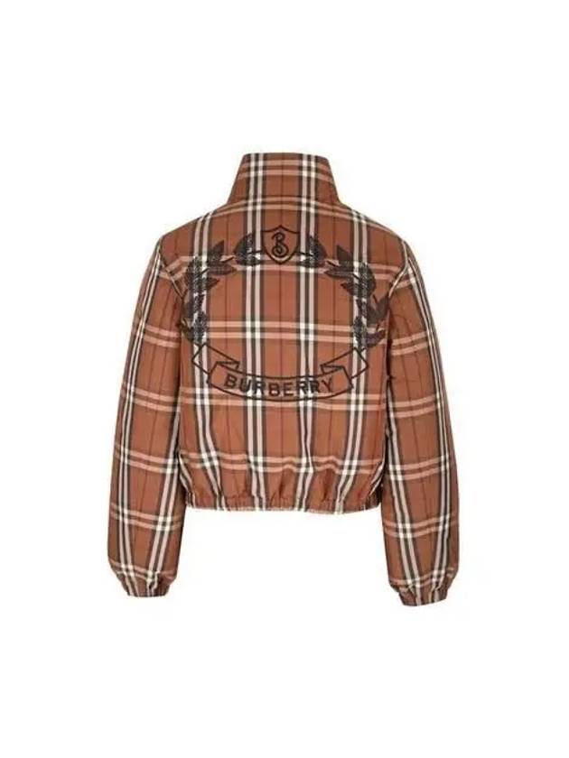 Check Nylon Down Padding Dark Birch Brown - BURBERRY - BALAAN 3