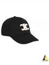 Triomphe Logo Cotton Ball Cap Black - CELINE - BALAAN 2