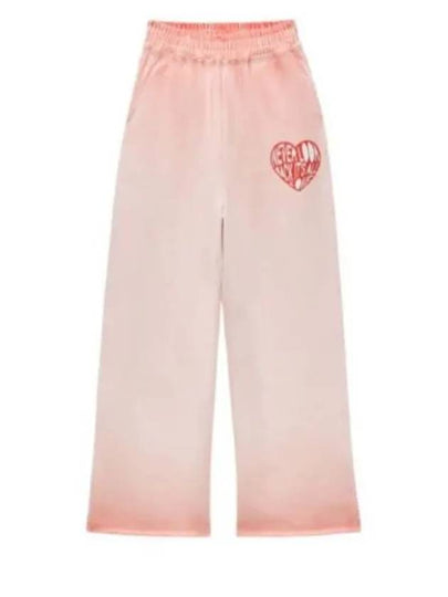 Garment Dyed Cotton Track Pants Pink - MSGM - BALAAN 2